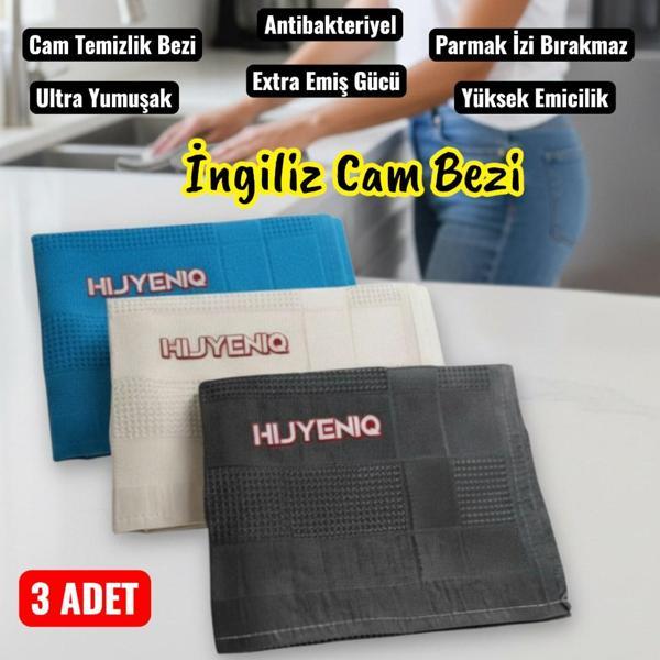 Technow Mikrofiber İngiliz Cam Bezi | Mikrofiber Temizlik Bezi | Sihirli Bez | İz Bırakamayan 3 Adet - Image 1