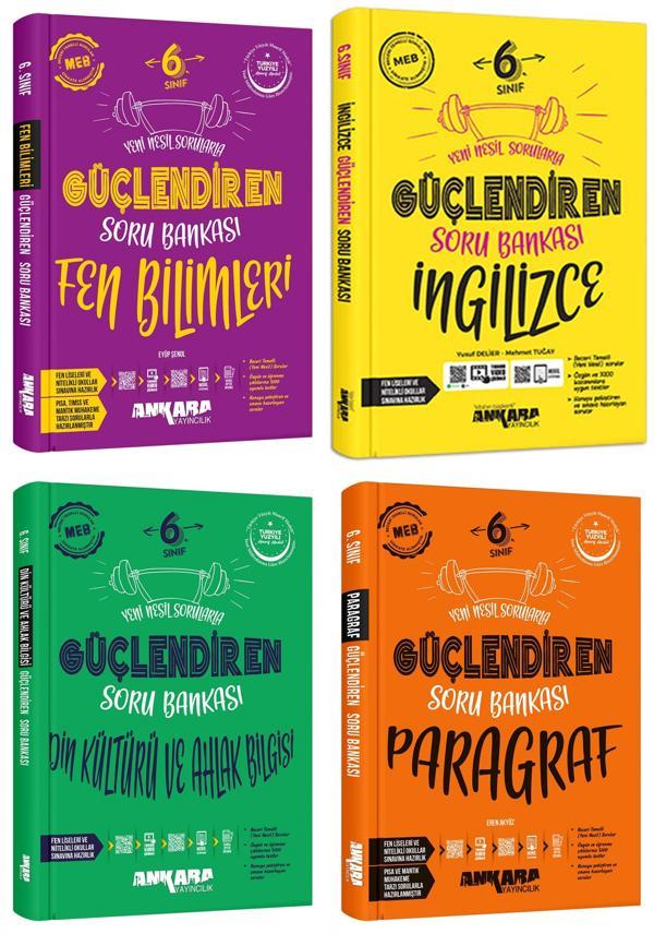 Ankara 2025 6. Sınıf Fen Bilimleri + İngilizce + Din Kültürü + Paragraf Güçlendiren Soru Seti 4 Kitap Güncel Müfredat - Image 1