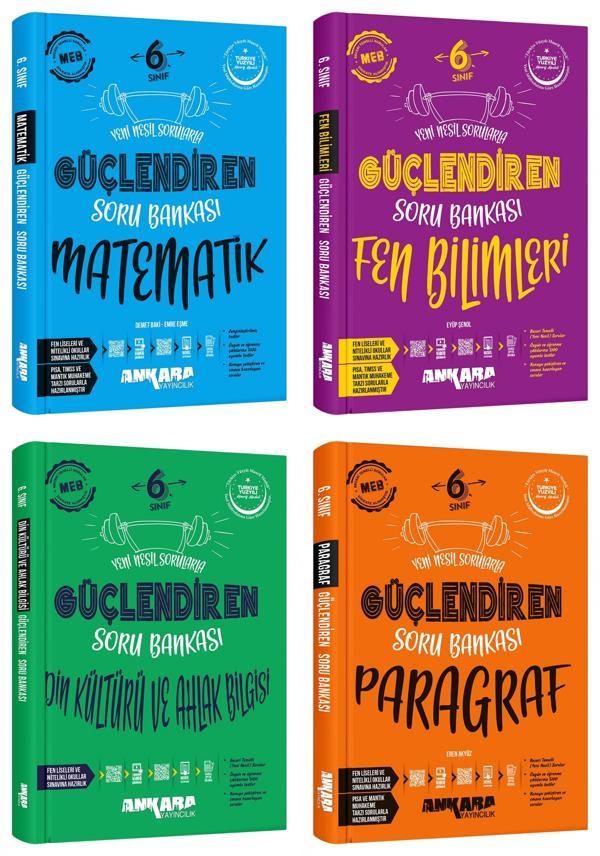 Ankara 2025 6. Sınıf Matematik + Fen Bilgisi + Din Kültürü + Paragraf Güçlendiren Soru Seti 4 Kitap Güncel Müfredat - Image 1