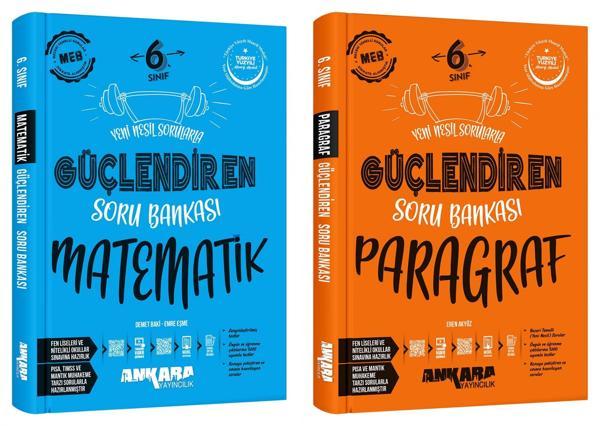 Ankara 2025 6. Sınıf Matematik + Paragraf Güçlendiren Soru Bankası Seti 2 Kitap Güncel Müfredat - Image 1