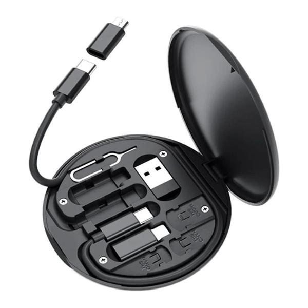 OLLEVRA USB Type-C Şarj Kablosu Seti 60w Destekli Kablo Kutusu Seyahat Kablo Seti 5'i 1 arada - Image 1