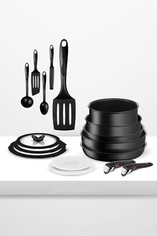 Tefal Ingenio Exception Titanyum 6X 12 Parça Büyük Tava Tencere ve Simplissima 5 Parça Servis Seti - Image 1