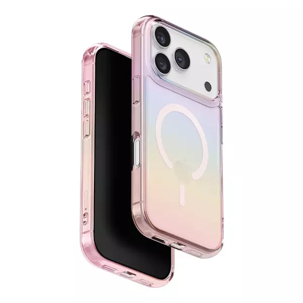 Uniq Iridescia iPhone 17 Pro Max MagSafe Rainbow Kılıf - Pembe - Image 1