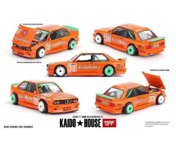 kaido house Mini GT 1/64 BMW M3 V1  177 turuncu  - Image 1