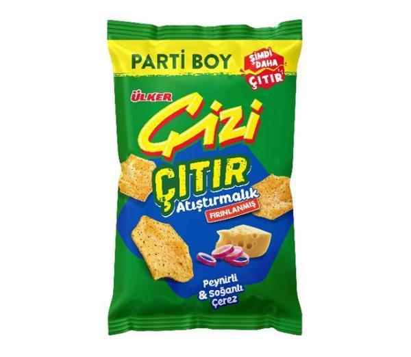 ÇİZİ ÇITIR - Peynir&Soğan Aromalı - Parti Boy - 160 gram - 10 Adet - Image 1