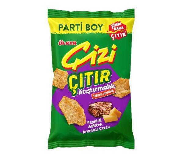 ÇİZİ ÇITIR - Peynirli&Biftek Aromalı - Parti Boy - 160 gram - 10 Adet - Image 1