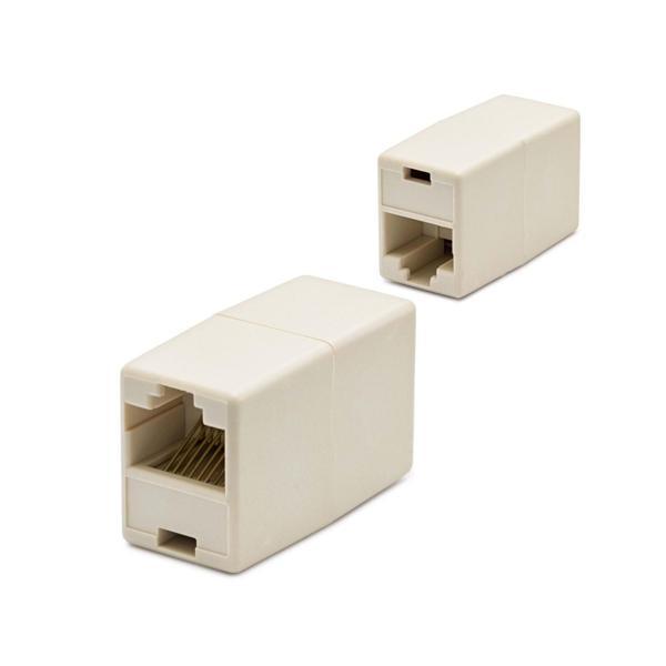 RJ45 To RJ45 Uzatma Adaptör Krem 10 Adet - Image 1