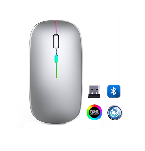ZR215 Cba100 Rgb Gümüş Şarjlı Mouse - Image 1