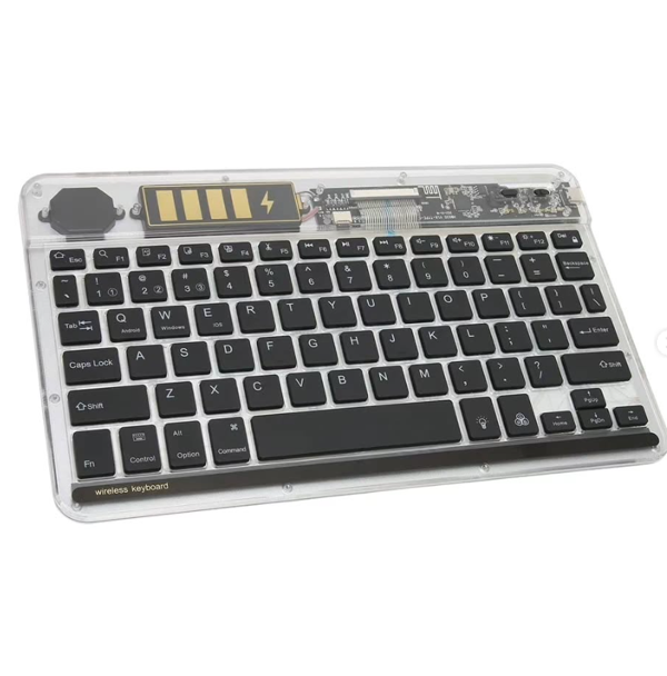ZR612 Rgb Şeffaf Siyah Bluethooth Klavye - Image 1