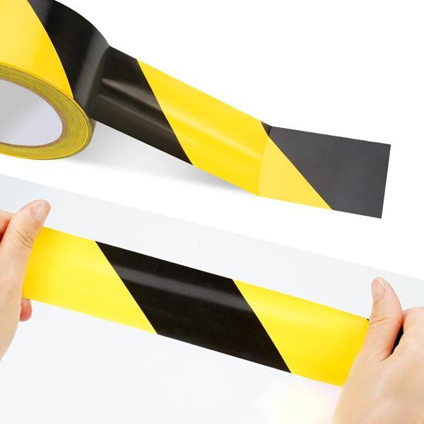 Pvc Yer İşaretleme Bandı 5cmx30m Zemin Bandı Sarı/Siyah - Image 1
