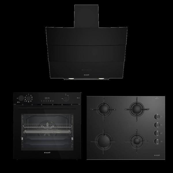 Arçelik Star Siyah Cam Ankastre Set - Image 1