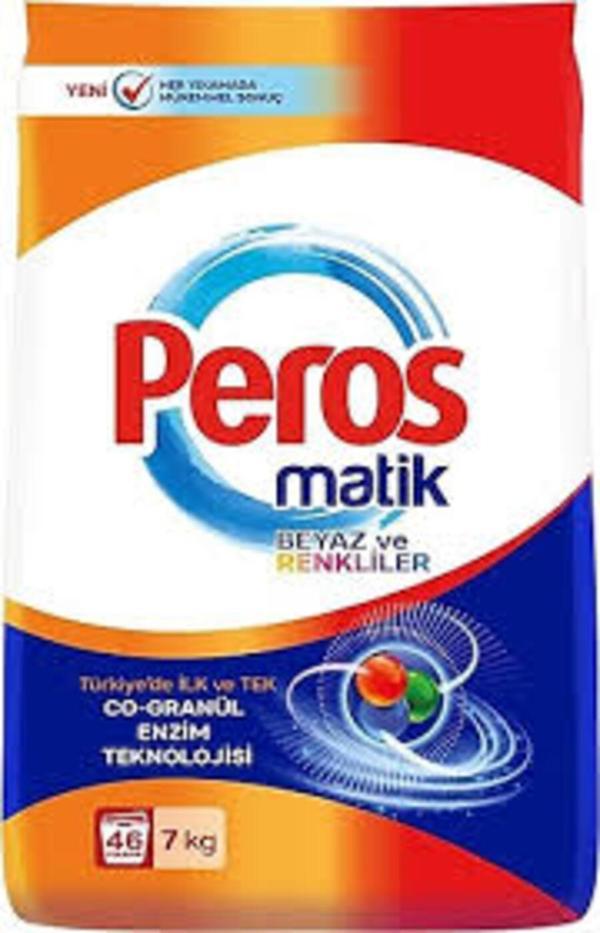 Peros Matik Toz Deterjan Beyaz ve Renkliler 7 Kg - 46 Yıkama - Image 1
