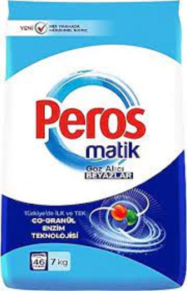 Peros Matik Toz Deterjan Göz Alıcı Beyazlar 7 Kg - 46 Yıkama - Image 1
