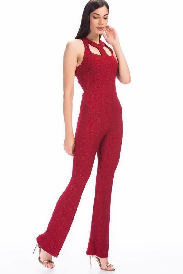 Sense Önü Pencereli Simli Abiye Tulum Kırmızı Tlm31341
Tlm31341 - Image 1