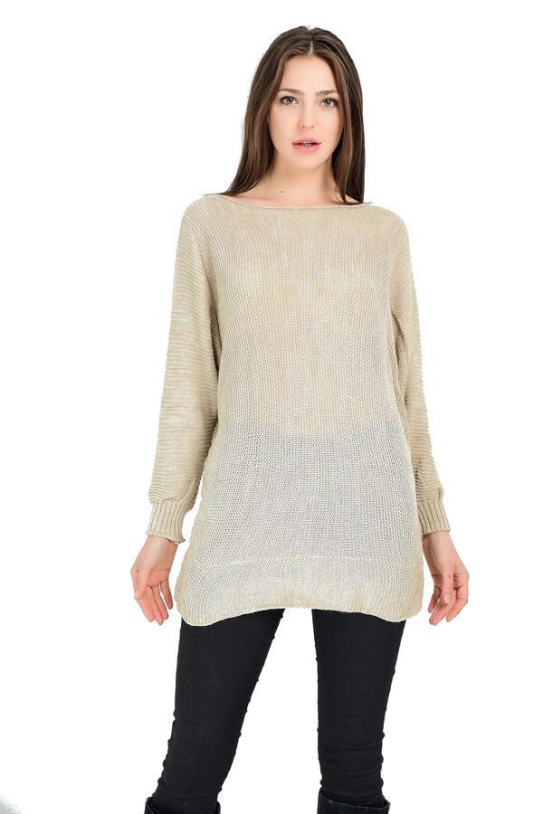 Sense Kayıkyaka Linksörgü Simli Yarasa UKol Triko Kazak Vızon Trk16582
Trk16582 - Image 1