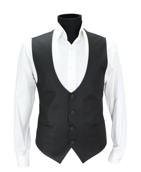 MENTOR REGALO ERKEK YELEK U YAKA CEPKEN SİYAH ARMÜRLÜ, SLİM FİT 50620 - Image 1