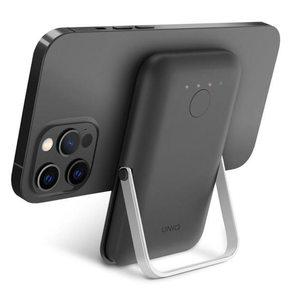 Uniq Hoveo 5.000mAh Manyetik Standlı Powerbank - Siyah - Image 1