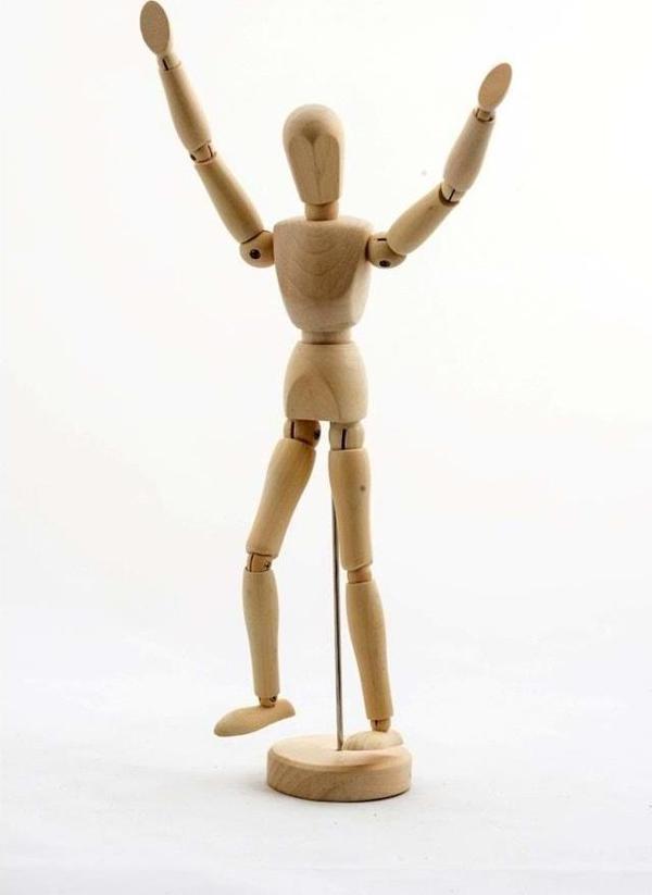 Ahşap Model Manken Ahşap Robot 14 Cm - Image 1