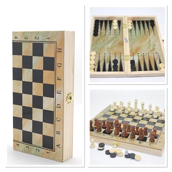 Ahşap Satranç Ve Tavla Seti Alk4237 - Image 1