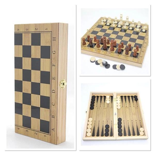 Ahşap Satranç Ve Tavla Seti Alk4244 - Image 1