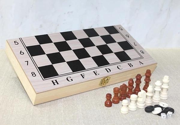 Ahşap Kutulu Satranç Ve Tavla Seti Alk4022 - Image 1