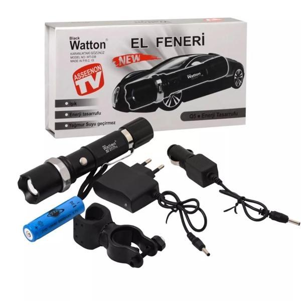 Zoomlu Şarjlı El Feneri En Uygun Fiyata  Wt-038 - Image 1
