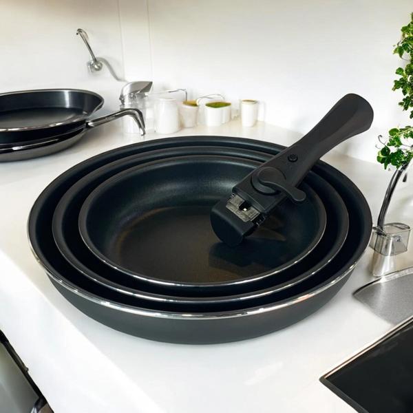 WİNTERBACH 4 PARÇA GRANİT TAVA SETİ SİYAH SP-600 - Image 1