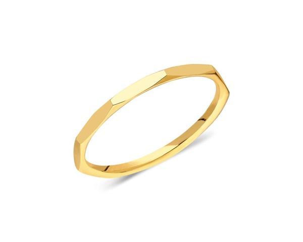 925 Ayar Gümüş Yüzük-Fasetli Modern Gümüş Alyans-Hediye Kadın 925 Ayar Gümüş Alyans - Image 1