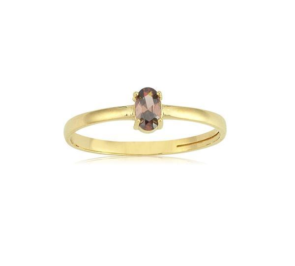 Gümüş Yüzük - 0.40 Karat Smoky Quartz Gümüş Tektaş Yüzük-Smoky Tektaş Hediyelik 925 Ayar Gümüş Yüzük - Image 1