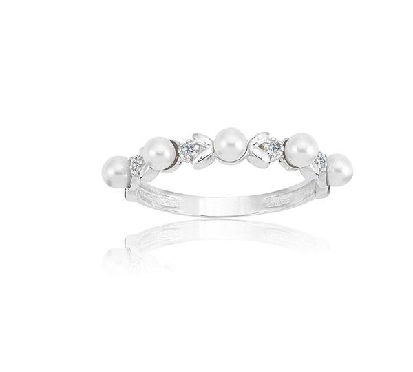 Gümüş Yüzük - Aspendos İncili Taç 925 Ayar Gümüş Yüzük - İncili Tasarım Hediyelik Gümüş Yüzük - Image 1