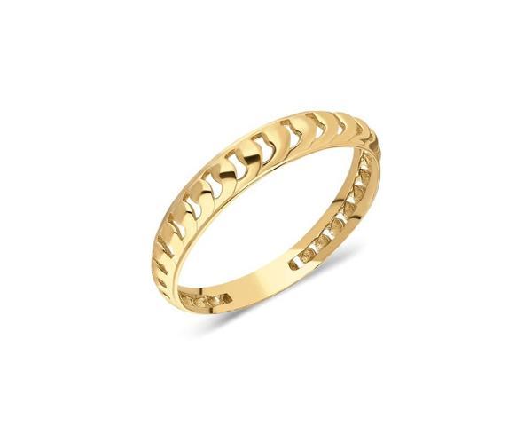 Gümüş Yüzük - Bombeli Desenli Modern Alyans-Hediye Desenli Kadın Alyans 925 Ayar Gümüş Yüzük - Image 1