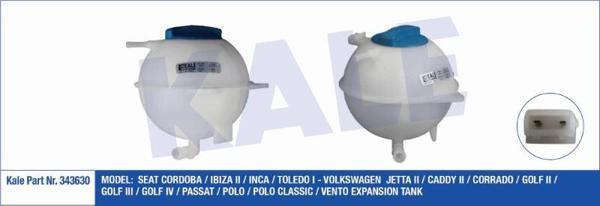 GENLEŞME TANKI (RADYATÖR EK DEPO) KAPAKLI  VW JETTA II/CADDY II/GOLF II/III/IV/PASSAT/POLO SEAT TOL. - Image 1