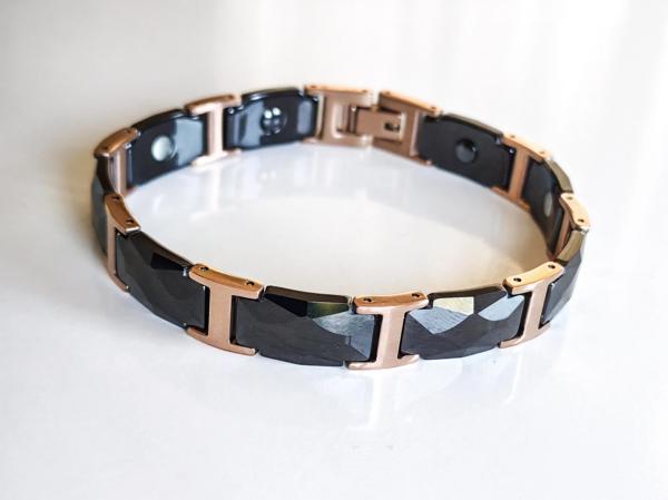 Çelik ve Seramik Siyah Erkek Bileklik - Image 1