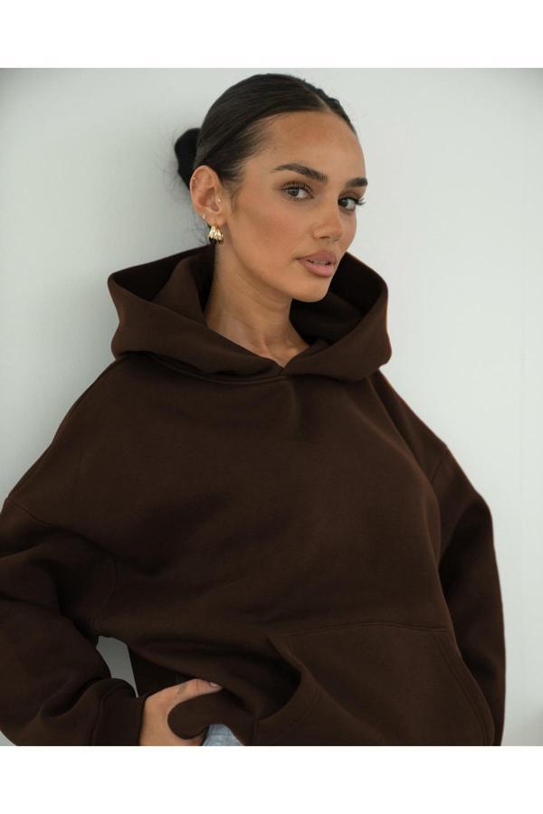 Yakamel Basic Baskısız Düz Okul Sweatshirt - Image 1