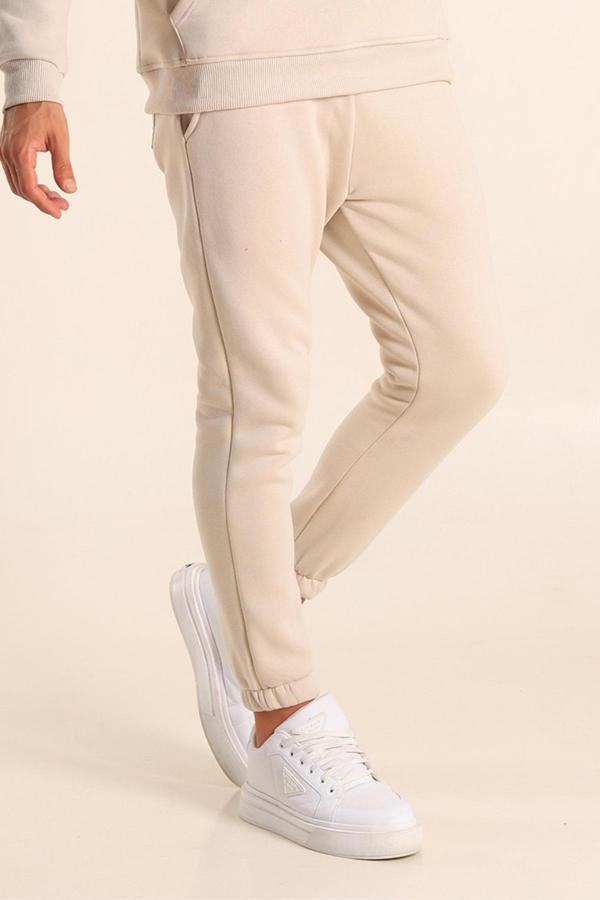 Yakamel Erkek Cepli Lastikli Paça Kalın Eşofman Altı - Image 1