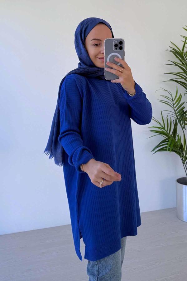 Anje Triko Tunik - Saks Mavi - Image 1