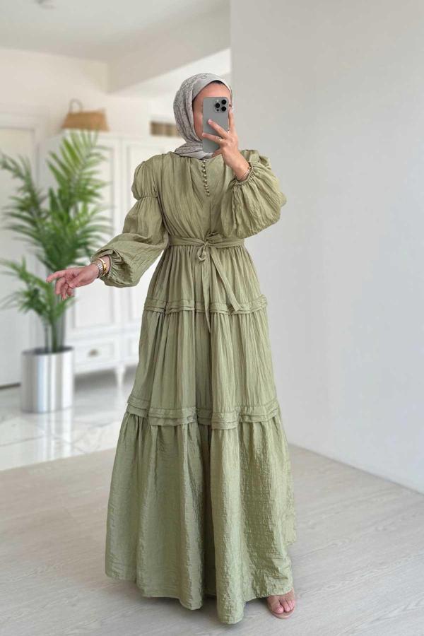 Sicilya Elbise - Yeşil - Image 1