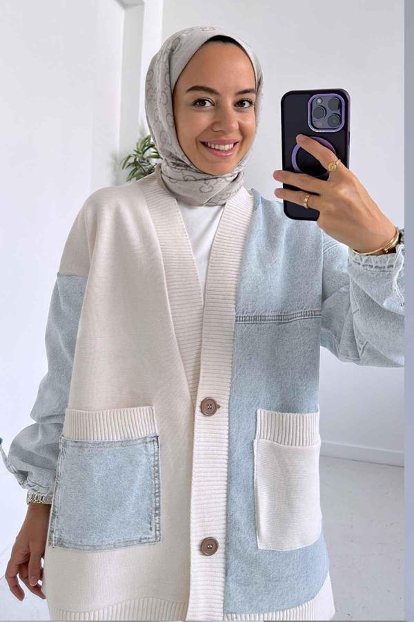 Çift Cep Tasarım Hırka - Image 1