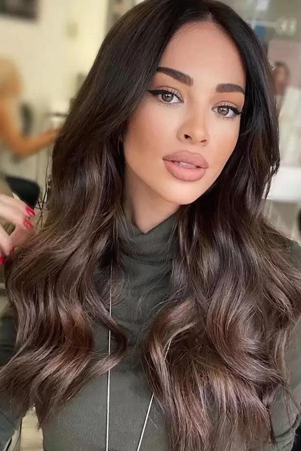 Isıya Dayanıklı Yarımay Çıt Çıt Saç - HT6K - Kestane Kahvesi - Dalgalı - 60 Cm - 110 Gr - Image 1