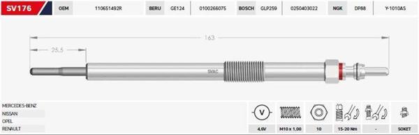 KIZDIRMA BUJİSİ 4.6V NISSAN NAVARA  15-)   2.3 - Image 1