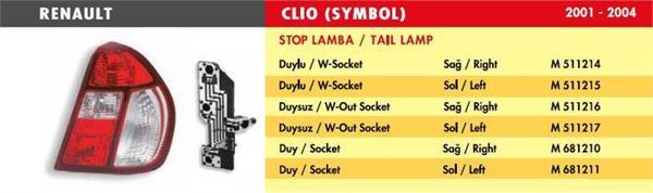 STOP LAMBA SOL DUYSUZ RENAULT CLIO 2005- BEYAZ SİNYAL - Image 1