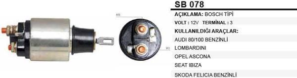 MARŞ OTOMATİĞİ 12VOPEL/SKODA FELICIA/LOMBARDINI BOSCH TİPİ - Image 1