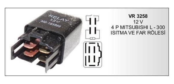 12V 4PİN MITS L300 ISITMA VE FAR ROLESI - Image 1