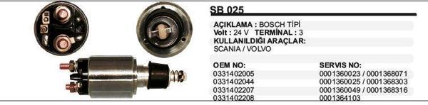 MARŞ OTOMATİĞİ 24V SCANIA / VOLVO BOSCH TİP - Image 1