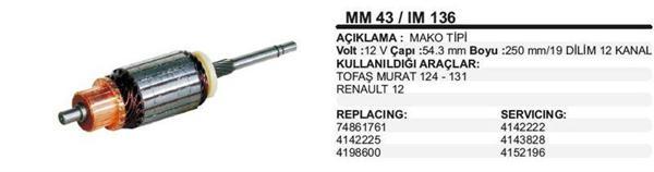KOLLEKTÖR FIAT DKŞ MURAT 124-131/ RENAULT R12V 861761 (IM43) MARELLİ TİP - Image 1