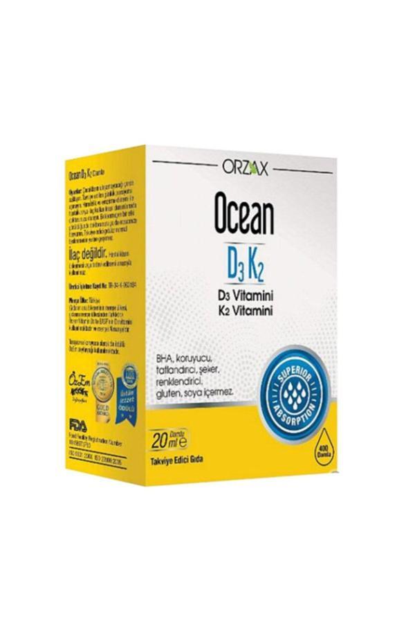 Ocean D3 Ve K2 Vitamini Içeren Takviye Edici Gıda Damla 20 ml - Image 1