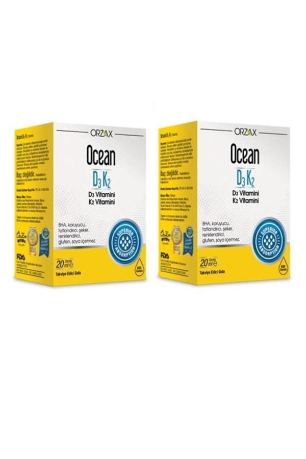 Ocean D3 Ve K2 Vitamin Desteği Damla 20 Ml X2 Adet - Image 1