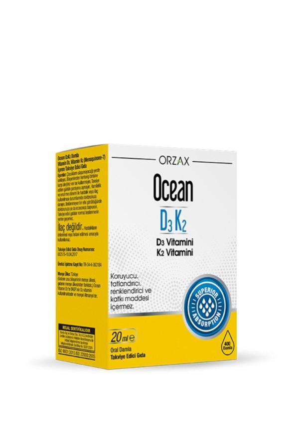 Orzax Ocean D3K2 Vitamin Damla 20 ml - Image 1