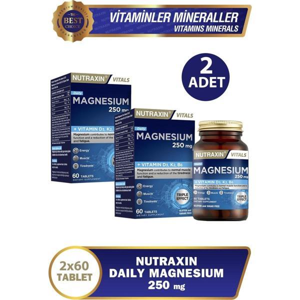 Nutraxin Magnesium Daily 60 Tablet 2 Adet - Image 1