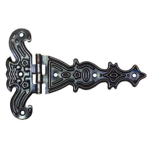 Dekoratif, Sac Tek Kuyruklu Menteşe - 69x102 mm, Büyük, Eskitme, 100 Adet - Image 1